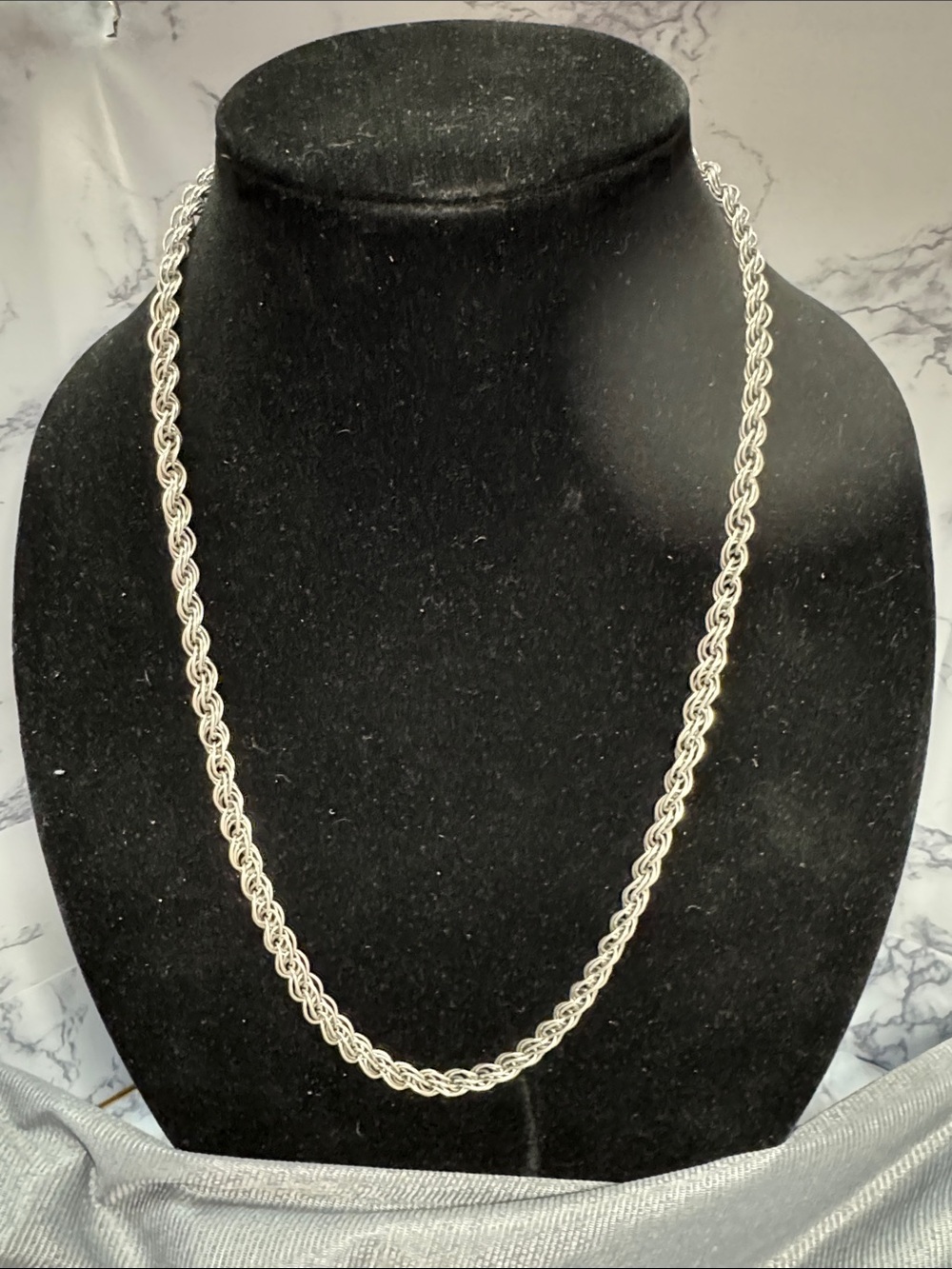 VTG Classic Sterling Rope Chain Necklace - 925 Silver